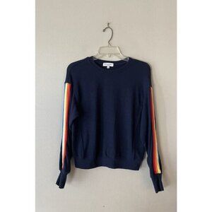 Michael Stars Size XS Gege Striped Rainbow Light Sweatshirt Anthropologie READ